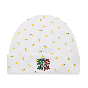 Lauter Liebe lauter Italien - Baby Premium Organic Mütze - Weiß/Zitronengelb - Vorne