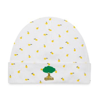 The roots flex - Baby Premium Organic Mütze - Weiß/Zitronengelb - Vorne
