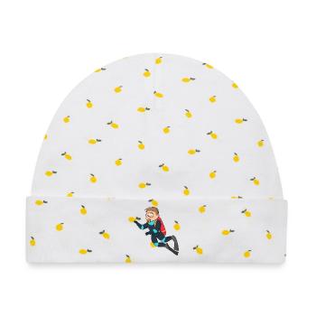 diving - Baby Premium Organic Mütze - Weiß/Zitronengelb - Vorne