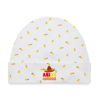 Abitur Abi - Abios Amigos  - Baby Premium Organic Mütze - Weiß/Zitronengelb - Vorne