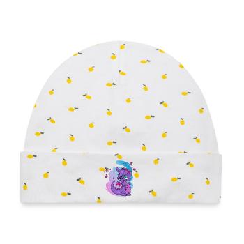 liebender Fantasy-Drache - Baby Premium Organic Mütze - Weiß/Zitronengelb - Vorne