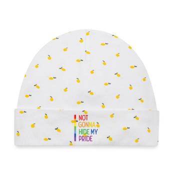 Pride Month LGBTQ - Ich werde meinen Stolz nicht verstecken - Baby Premium Organic Mütze - Weiß/Zitronengelb - Vorne