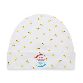 Die Fehler der Menschen - Baby Premium Organic Mütze - Weiß/Zitronengelb - Vorne