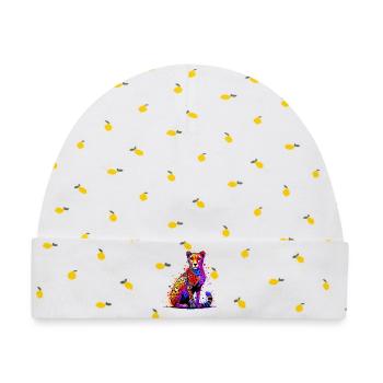 Gepard - Baby Premium Organic Mütze - Weiß/Zitronengelb - Vorne
