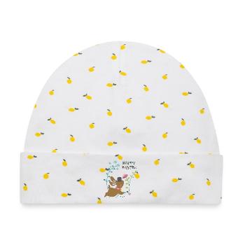 Happy Easter - Baby Premium Organic Mütze - Weiß/Zitronengelb - Vorne
