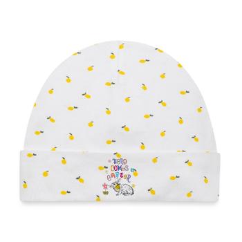 Happy Easter Osterhase - Baby Premium Organic Mütze - Weiß/Zitronengelb - Vorne