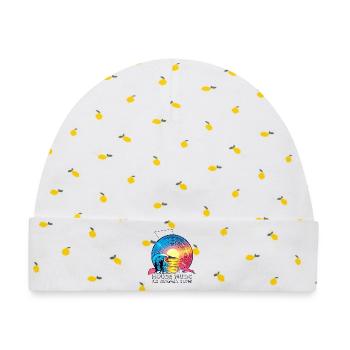 House Musik - Baby Premium Organic Mütze - Weiß/Zitronengelb - Vorne