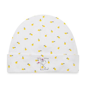 Happy Wedding Hochzeit - Baby Premium Organic Mütze - Weiß/Zitronengelb - Vorne