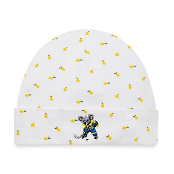 Koalas Eishockey - Baby Premium Organic Mütze - Weiß/Zitronengelb - Vorne