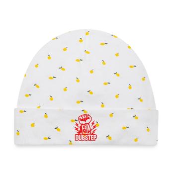 Dubstep Power - Baby Premium Organic Mütze - Weiß/Zitronengelb - Vorne