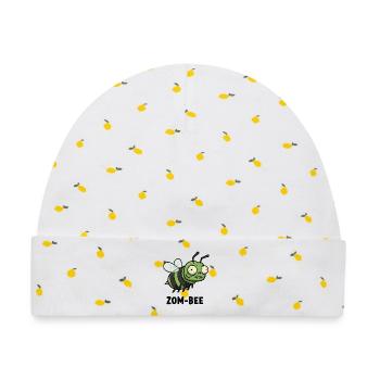 Summende Tote - Baby Premium Organic Mütze - Weiß/Zitronengelb - Vorne