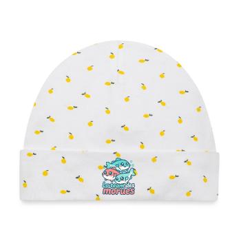 Das kawaii Kabeljau-Team - Baby Premium Organic Mütze - Weiß/Zitronengelb - Vorne