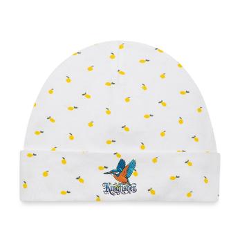 Eisvogel - Baby Premium Organic Mütze - Weiß/Zitronengelb - Vorne