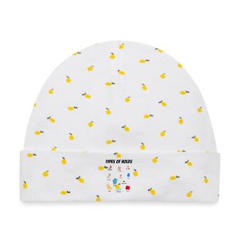 Verschiedene Klettergriffe für Boulderhalle - Baby Premium Organic Mütze - Weiß/Zitronengelb - Vorne