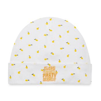 Elche Elche - Baby Premium Organic Mütze - Weiß/Zitronengelb - Vorne