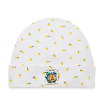 Sonnenwecker Jubelbild - Baby Premium Organic Mütze - Weiß/Zitronengelb - Vorne