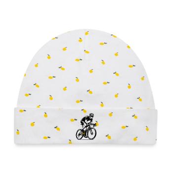 Direkte Roadbike Aussage - Baby Premium Organic Mütze - Weiß/Zitronengelb - Vorne