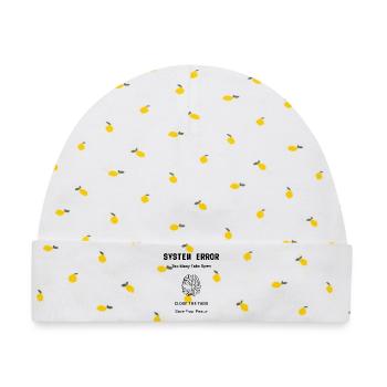 System Error Backprint – Aesthetic Mental Health - Baby Premium Organic Mütze - Weiß/Zitronengelb - Vorne