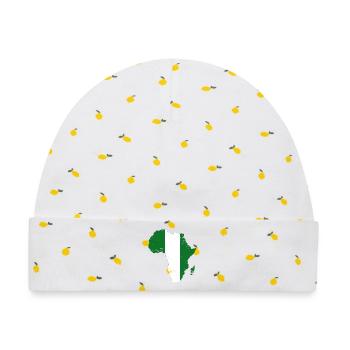 Nigeria Flagge Afrika - Baby Premium Organic Mütze - Weiß/Zitronengelb - Vorne
