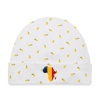 Tschad_Flagge_Afrika_used - Baby Premium Organic Mütze - Weiß/Zitronengelb - Vorne