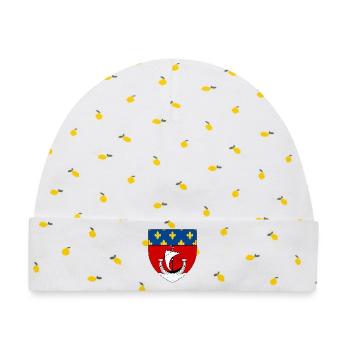 Heraldisches Wappen von Paris - Baby Premium Organic Mütze - Weiß/Zitronengelb - Vorne