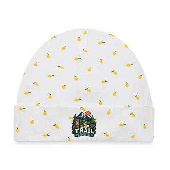 Trailrunning - Baby Premium Organic Mütze - Weiß/Zitronengelb - Vorne
