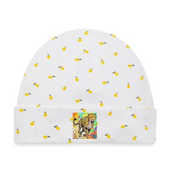 Gepard - Baby Premium Organic Mütze - Weiß/Zitronengelb - Vorne