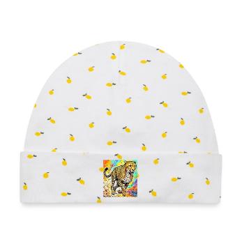 Gepard - Baby Premium Organic Mütze - Weiß/Zitronengelb - Vorne