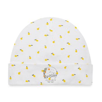 Alicante Küste - Baby Premium Organic Mütze - Weiß/Zitronengelb - Vorne