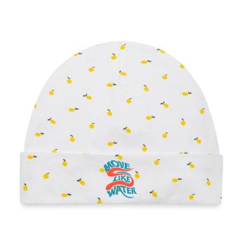 Move like water - Baby Premium Organic Mütze - Weiß/Zitronengelb - Vorne