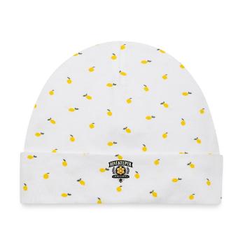 Hivekeeper Society Honigwaben Logo - Baby Premium Organic Mütze - Weiß/Zitronengelb - Vorne