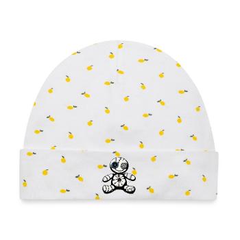 Voodoo Puppe  - Baby Premium Organic Mütze - Weiß/Zitronengelb - Vorne