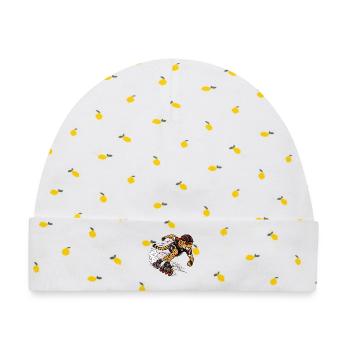 Speedskating Gepard Highspeed Inline - Baby Premium Organic Mütze - Weiß/Zitronengelb - Vorne