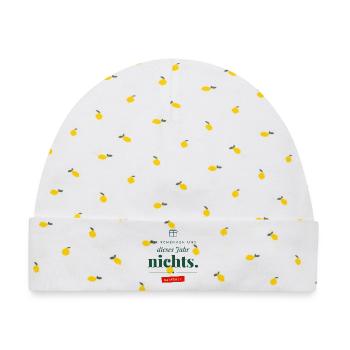 Wir schenken uns nichts Ragebait Weihnachten Paar - Baby Premium Organic Mütze - Weiß/Zitronengelb - Vorne