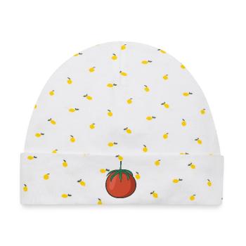 Tomate - Baby Premium Organic Mütze - Weiß/Zitronengelb - Vorne