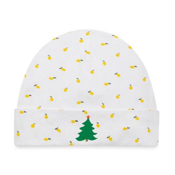weihnachtsbaum - Baby Premium Organic Mütze - Weiß/Zitronengelb - Vorne