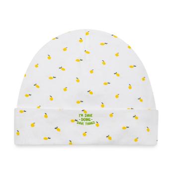 Ich bin Dave, der Dave Dinge tut - Baby Premium Organic Mütze - Weiß/Zitronengelb - Vorne