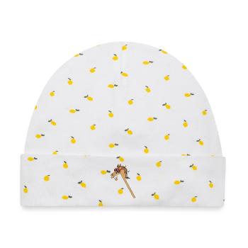 Hobby Horse Hobby Horsing lustig - Baby Premium Organic Mütze - Weiß/Zitronengelb - Vorne