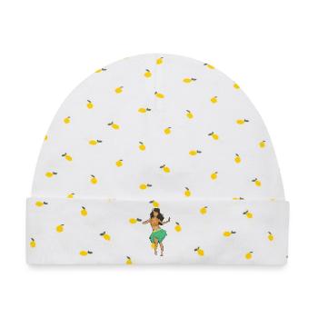 Hula Tänzerin - Baby Premium Organic Mütze - Weiß/Zitronengelb - Vorne
