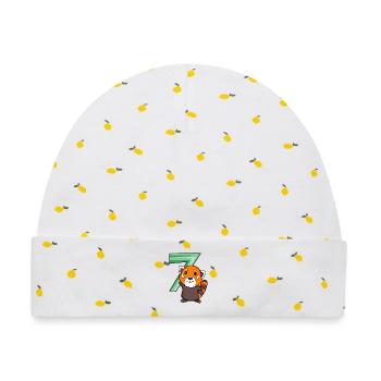 Roter Panda - Baby Premium Organic Mütze - Weiß/Zitronengelb - Vorne