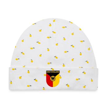 Der deutsche Bundesadler - Baby Premium Organic Mütze - Weiß/Zitronengelb - Vorne