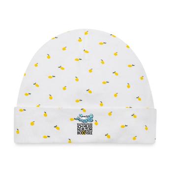Bodensee - Baby Premium Organic Mütze - Weiß/Zitronengelb - Vorne