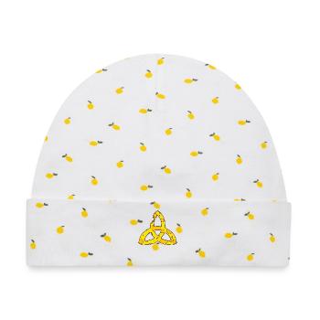 Keltisches Symbol Triqueta Endlos Geschenk - Baby Premium Organic Mütze - Weiß/Zitronengelb - Vorne