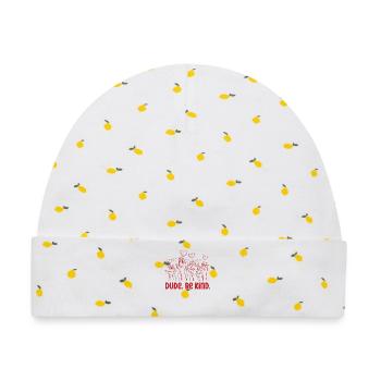 Dude Be Kind No Bullying - Baby Premium Organic Mütze - Weiß/Zitronengelb - Vorne