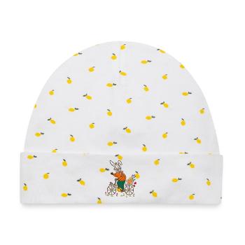 Osterhase, Osterei, Osterfest - Baby Premium Organic Mütze - Weiß/Zitronengelb - Vorne