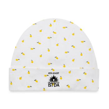 Bauherrin Richtfest Hausbau - Baby Premium Organic Mütze - Weiß/Zitronengelb - Vorne
