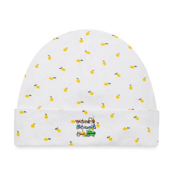 Baustelle Fahrzeuge - Baby Premium Organic Mütze - Weiß/Zitronengelb - Vorne
