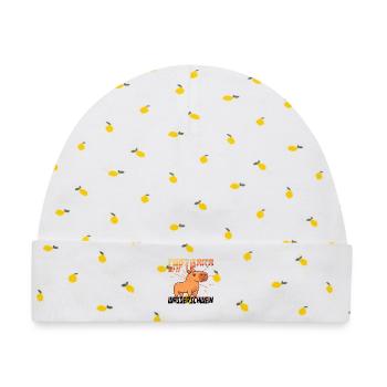 Capybara Wasserschwein - Baby Premium Organic Mütze - Weiß/Zitronengelb - Vorne