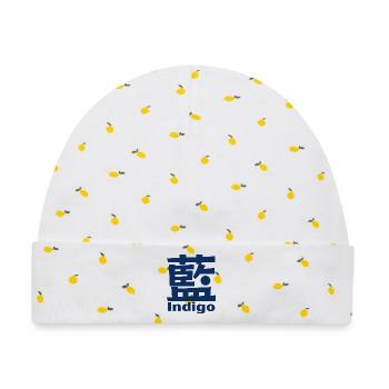 Indigo - Japanisch - Blau - Kanji - Japan - Baby Premium Organic Mütze - Weiß/Zitronengelb - Vorne
