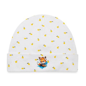 Gamer Cleverer Gaming Fuchs - Baby Premium Organic Mütze - Weiß/Zitronengelb - Vorne